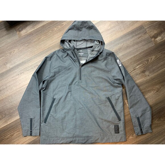Adidas Adicross Anorak 1/2 Zip Hooded Jacket Men’s XL Zekelman Industries Logo - Picture 1 of 8